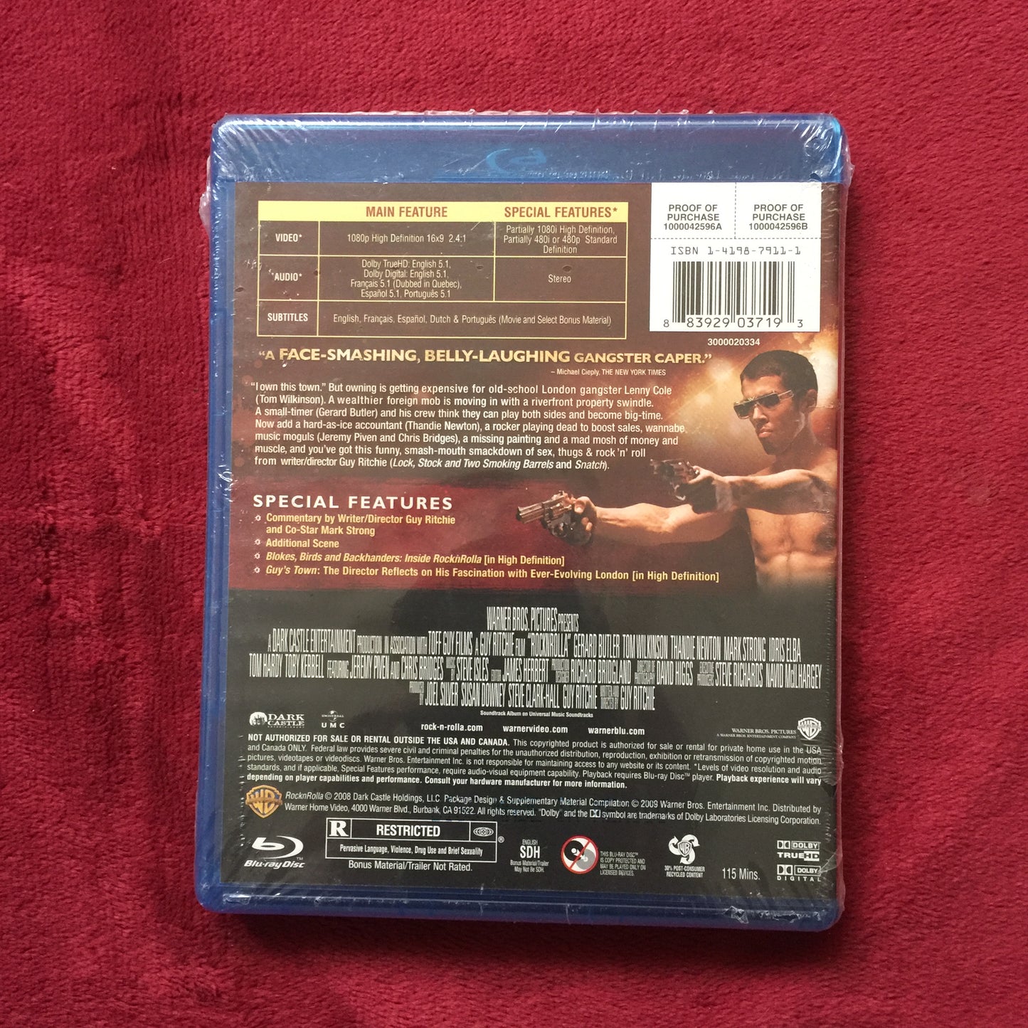 RocknRolla. Blu-Ray. Nuevo. formato muerto