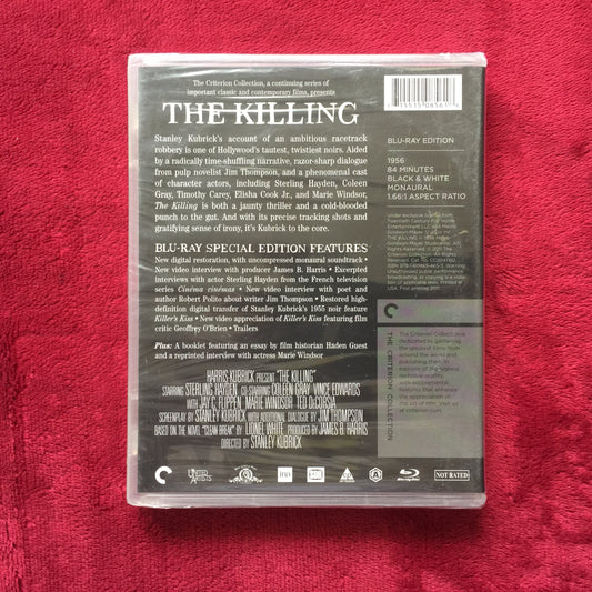 The Killing. Blu-Ray. Nuevo. Criterion. formato muerto