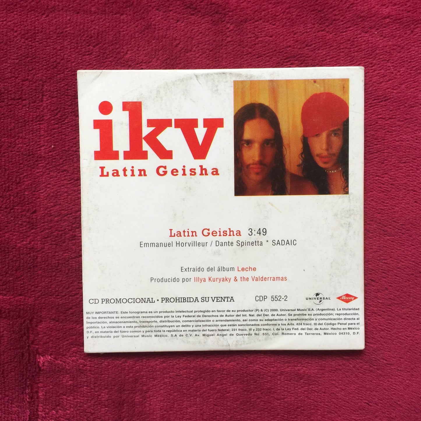 Illya Kuryaki &amp; The Valderramas – Latin Geisha. Cd. formato muerto