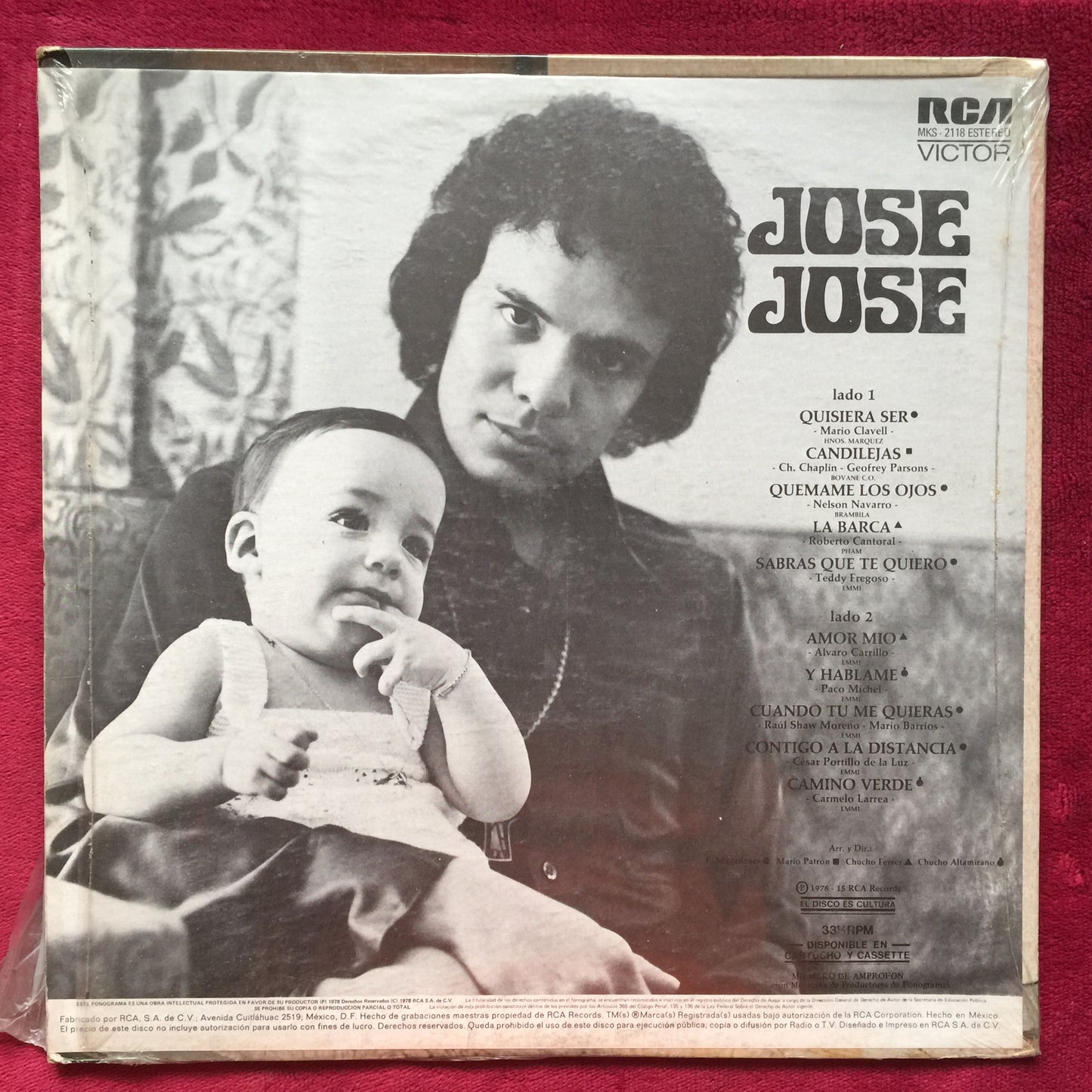 José José – Boleros Inolvidables. Vinilo en buen estado. formato muerto