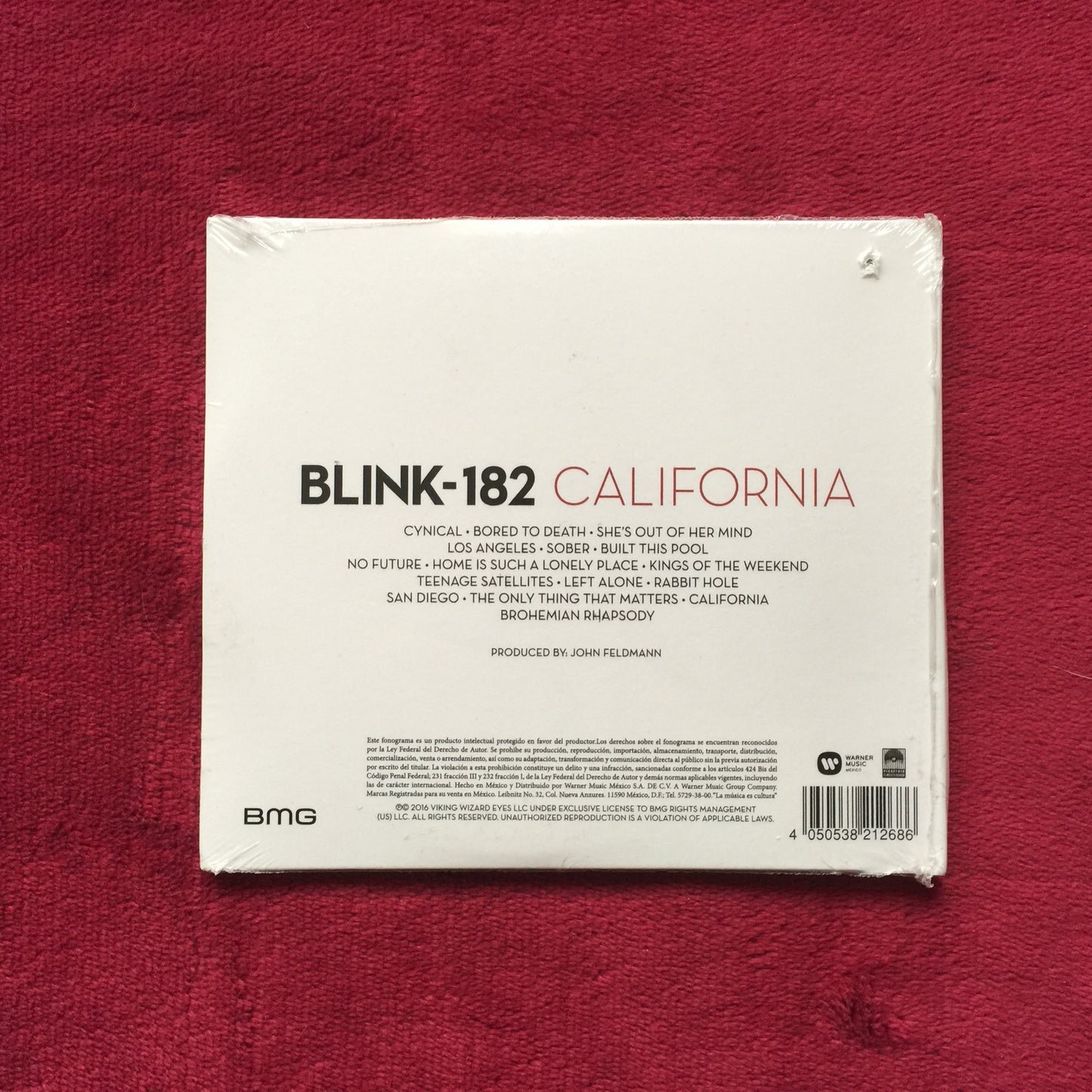 Blink 182. California. Cd nacional nuevo. formato muerto