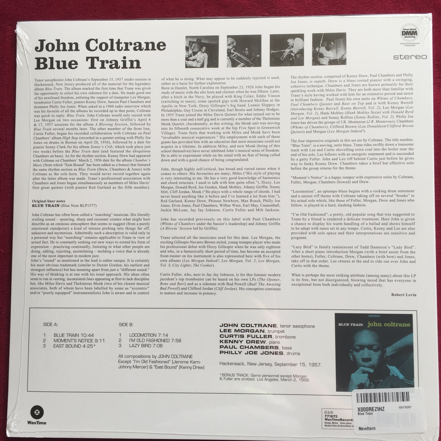 John Coltrane. Blue Train. Vinilo nuevo. formato muerto