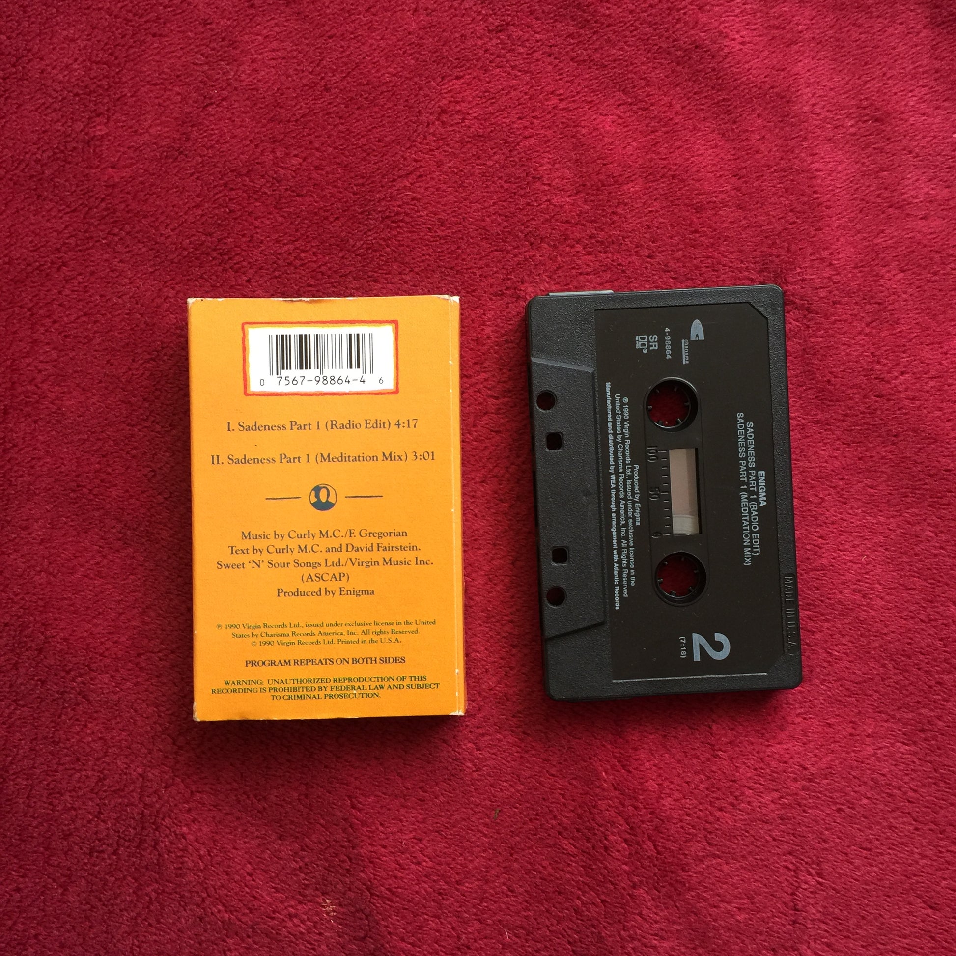 Enigma – Sadeness Part 1. Cassette en buen estado. formato muerto