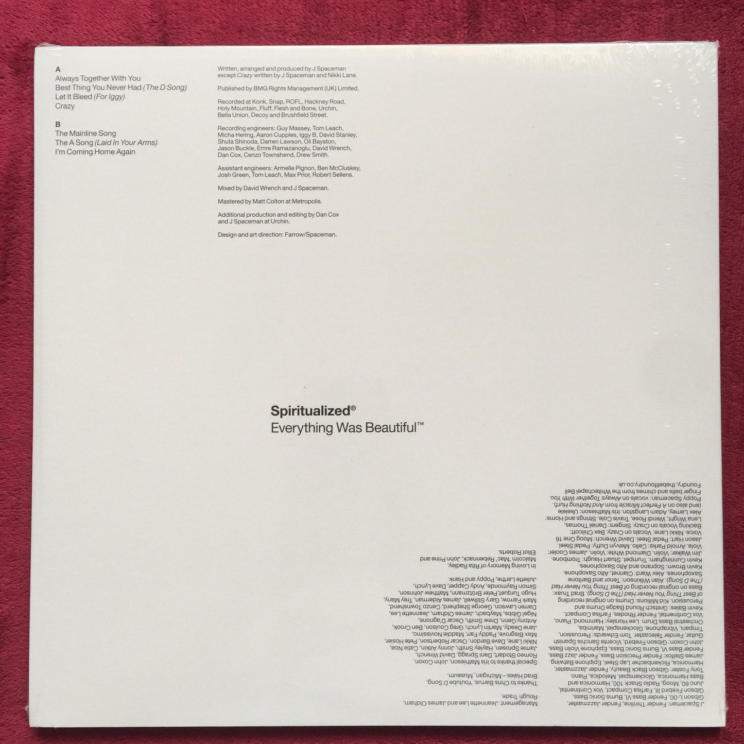 Spiritualized - Everything Was Beautiful. Vinilo nuevo. formato muerto