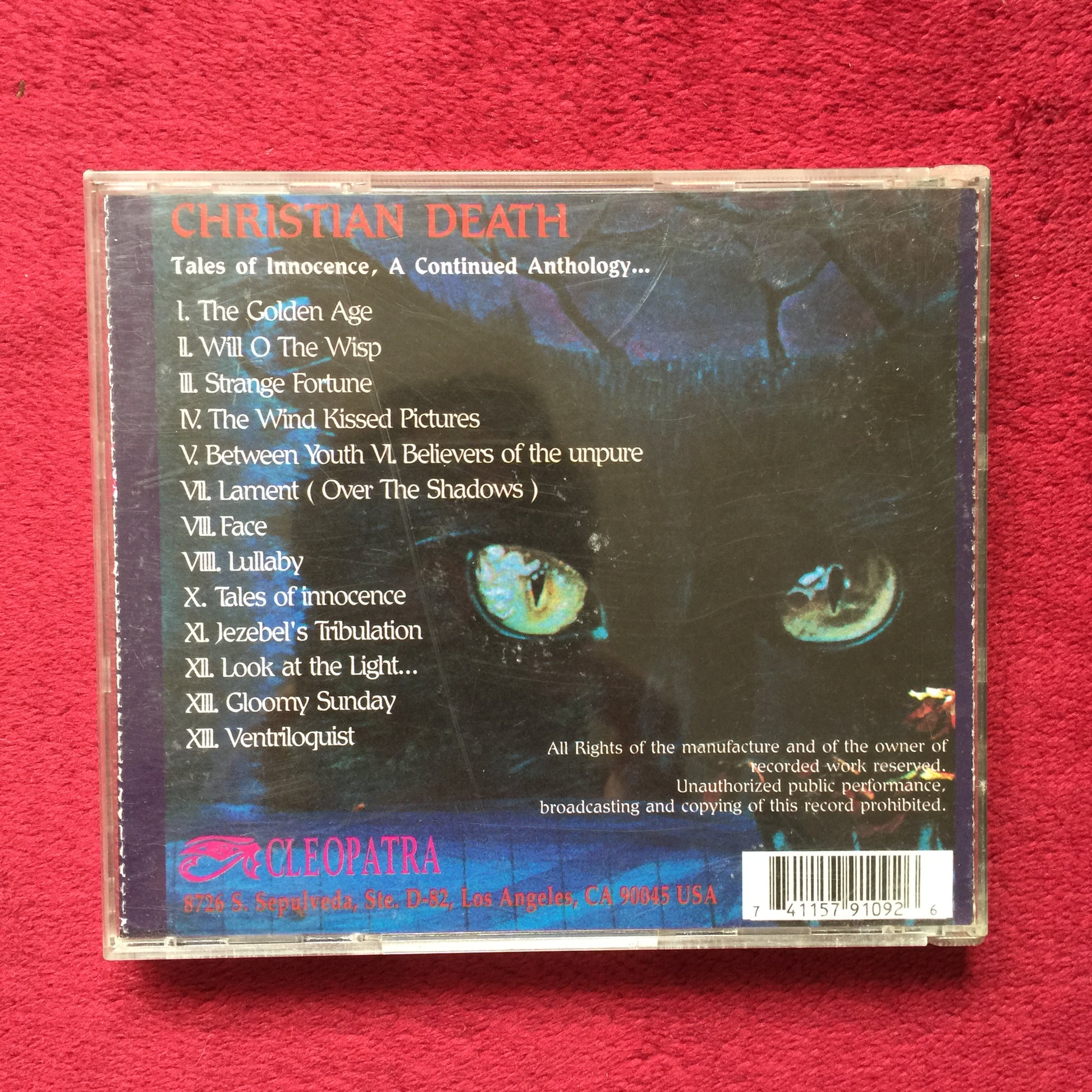 Christian Death – Tales Of Innocence, A Continued Anthology... Cd importado. formato muerto