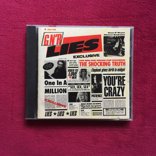 Guns N' Roses. G N' R Lies. Cd nacional 1ra edición. formato muerto