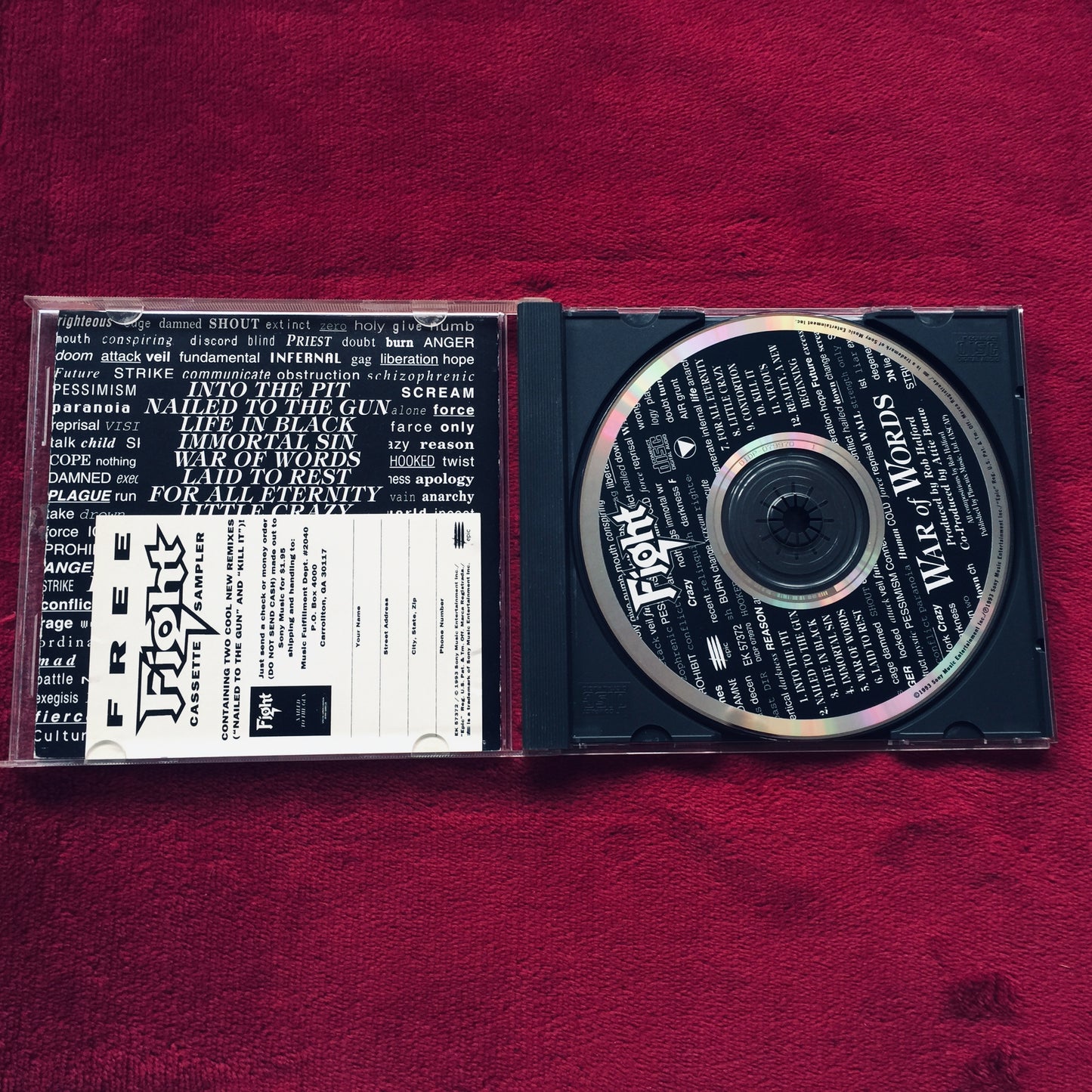 Fight – War Of Words. Cd importado 1993, buen estado. formato muerto