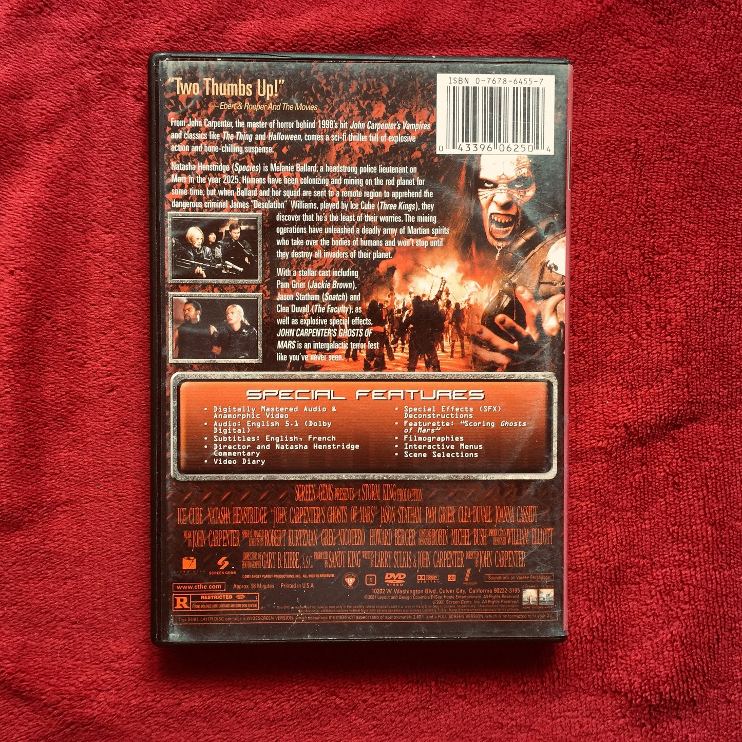 Ghosts of Mars. DVD importado en buen estado. formato muerto