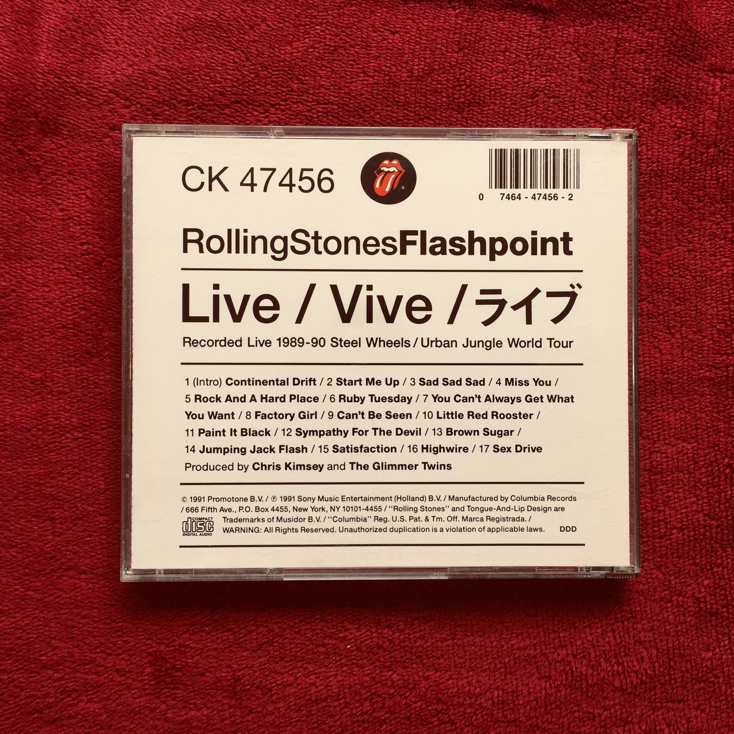 Rolling Stones – Flashpoint. Cd en buen estado. formato muerto