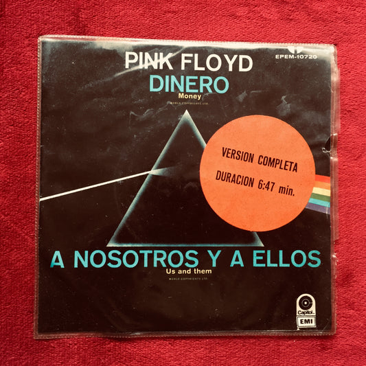 Pink Floyd – Dinero = Money / A Nosotros Y A Ellos = Us And Them. Vinilo 7". formato muerto