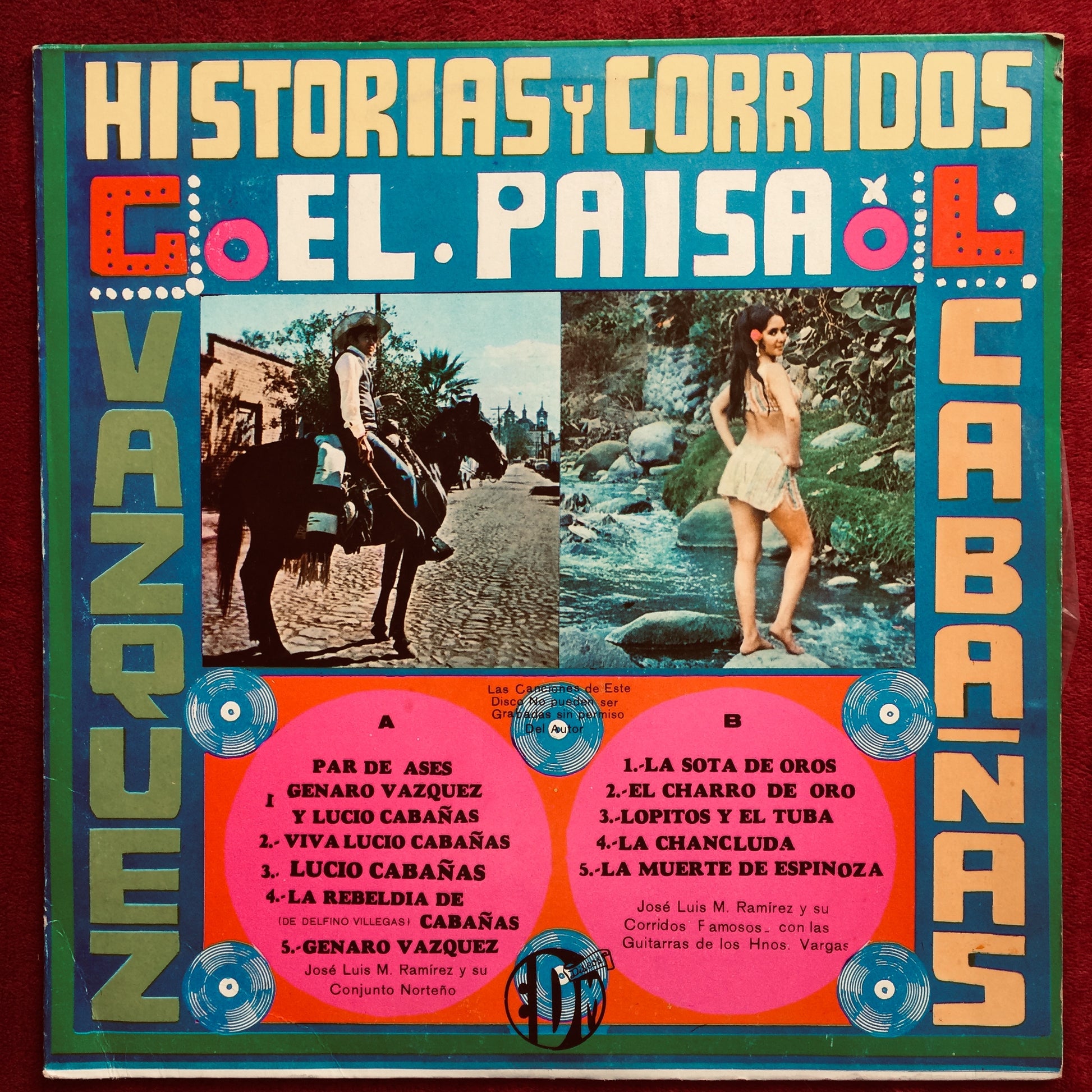 El Paisa. Historias y corridos. Vinilo. formato muerto