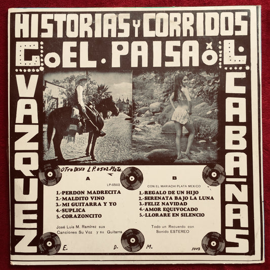 El Paisa. Historias y corridos. Vinilo. formato muerto