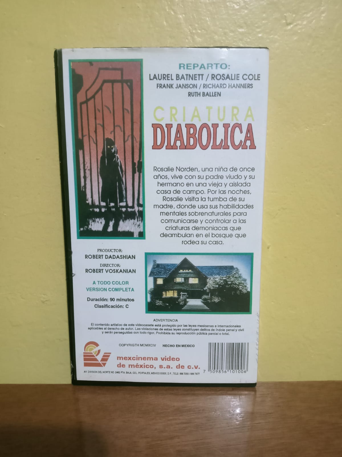 CRIATURA DIABOLICA. VHS en buen estado. formato muerto