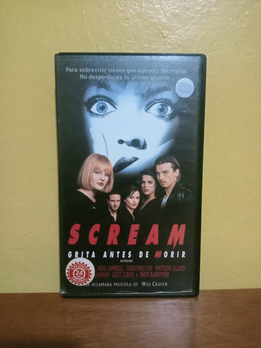 Scream: Grita Antes de Morir. VHS. formato muerto