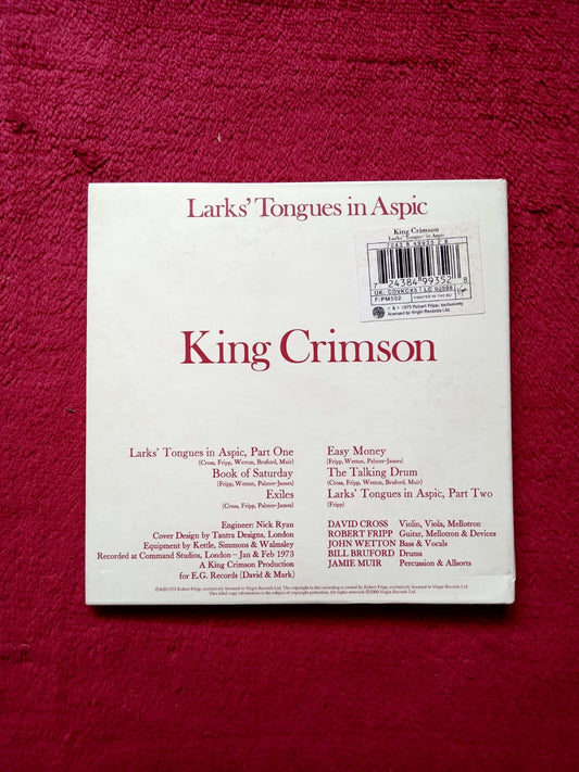 King Crimson. Larks' Tongues in Aspic. Cd importado en buen estado.formato muerto