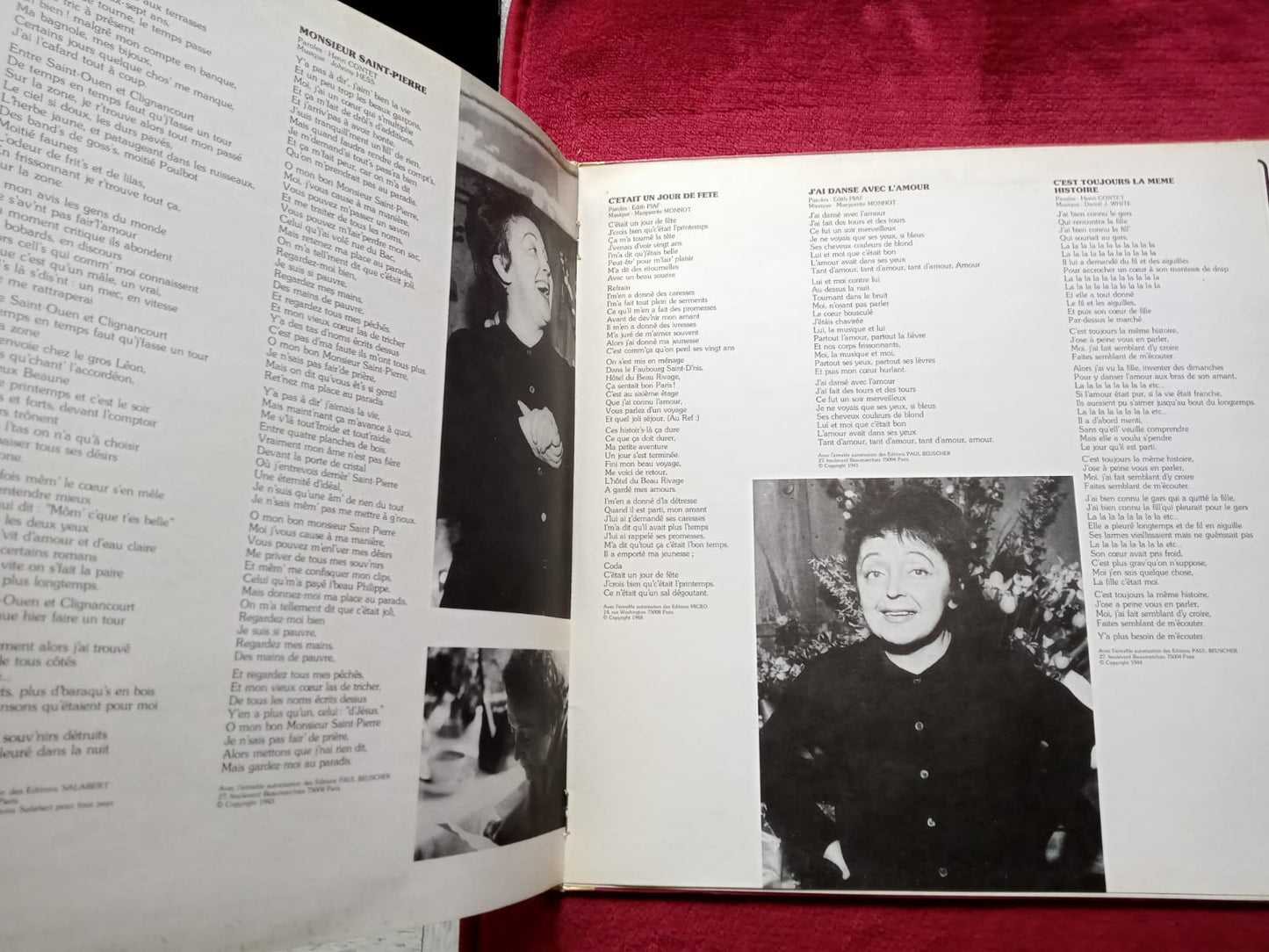 Édith Piaf. C'était un jour de fête. Vinilo importado en buen estado. formato muerto