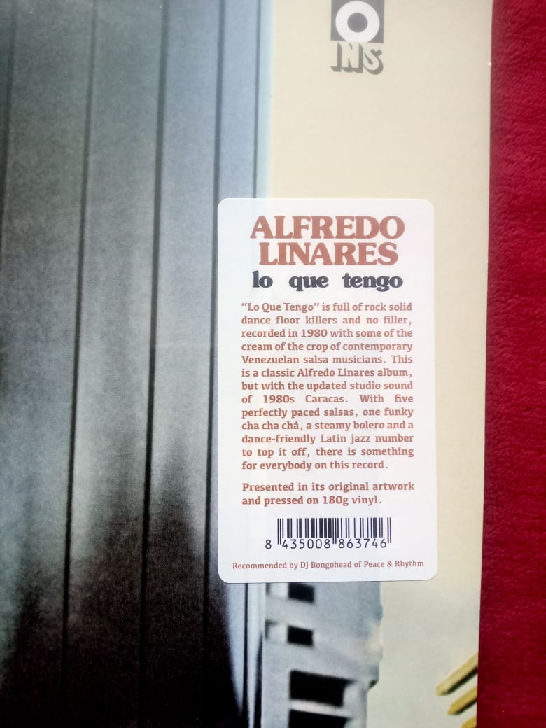 Alfredo Linares. Lo que tengo. Vinlo nuevo. formato muerto