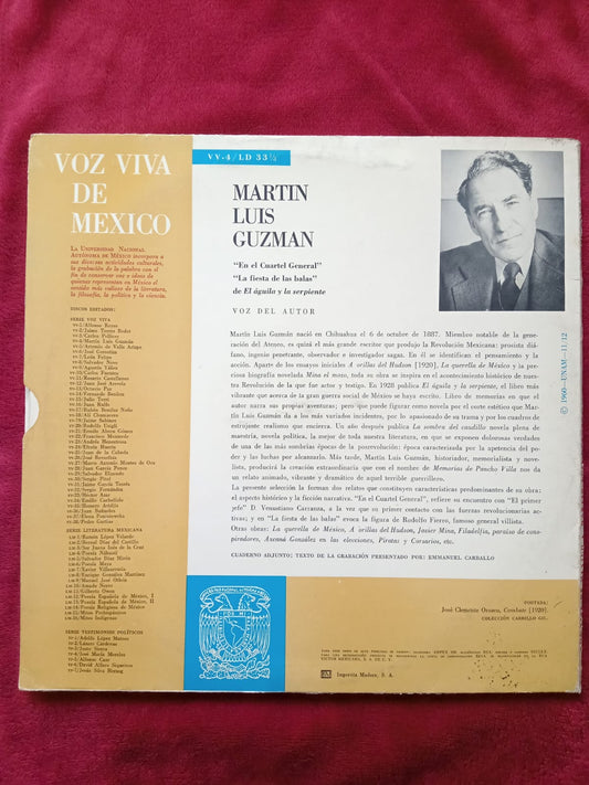 Martin Luis Guzmán – Martin Luis Guzmán. vinilo en buen estado. formato muerto