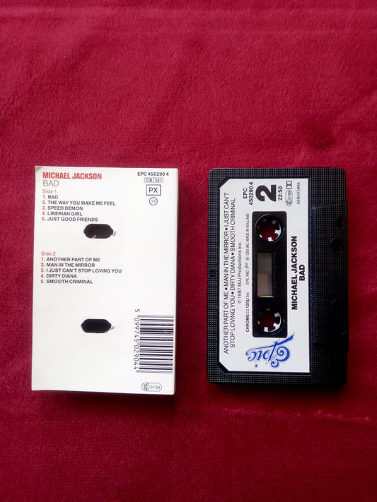 Michael Jackson – Bad. Cassette europeo en buen estado. formato muerto