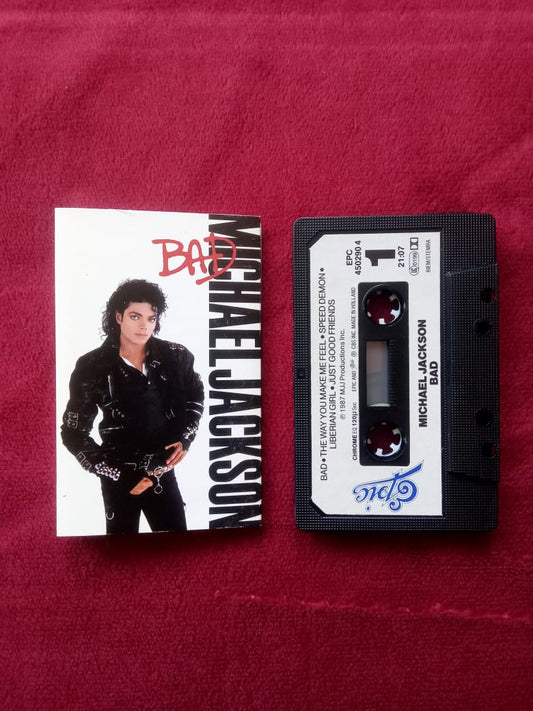 Michael Jackson – Bad. Cassette europeo en buen estado. formato muerto