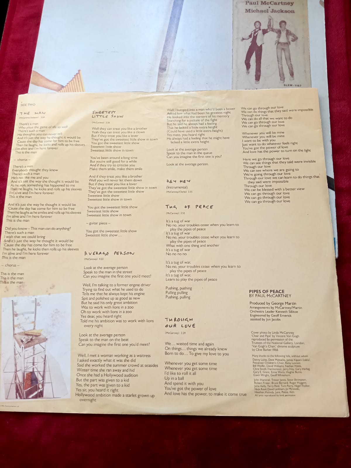 Paul McCartney – Pipes Of Peace. Vinilo nacional en buen estado. formato muerto