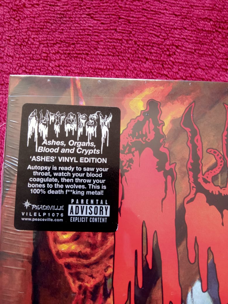 Autopsy. Ashes, Organs, Blood and Crypts. vinilo nuevo. formato muerto