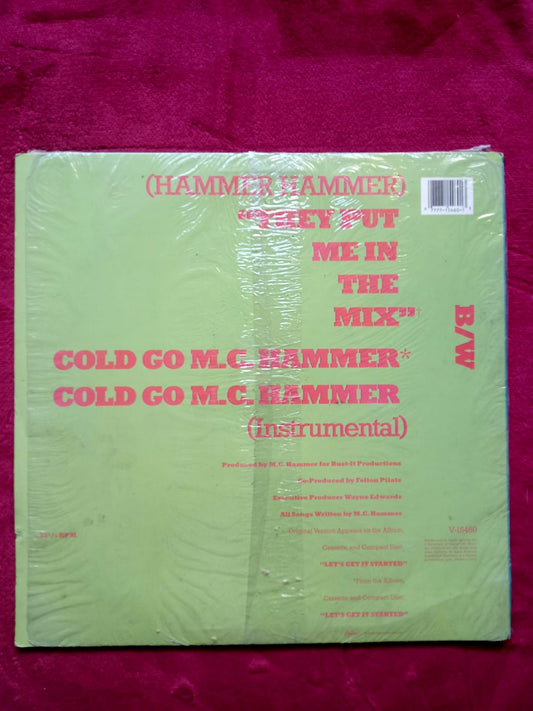 M.C. Hammer – (Hammer Hammer) They Put Me In The Mix / Cold Go M.C. Hammer. Vinilo en buen estado. formato muerto tienda de discos en mexico