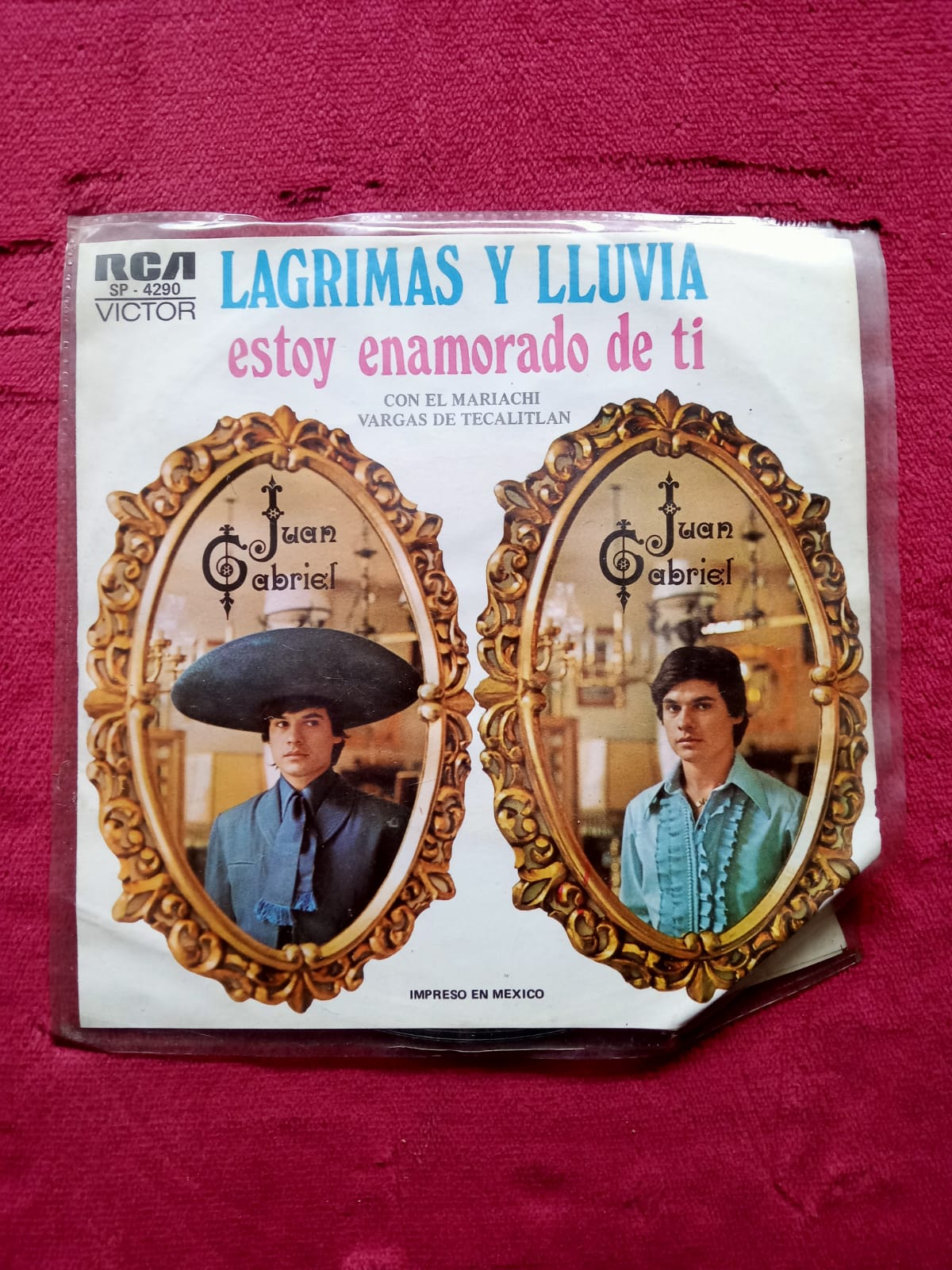 Juan Gabriel – Lágrimas Y Lluvia. Vinilo, 7". formato muerto