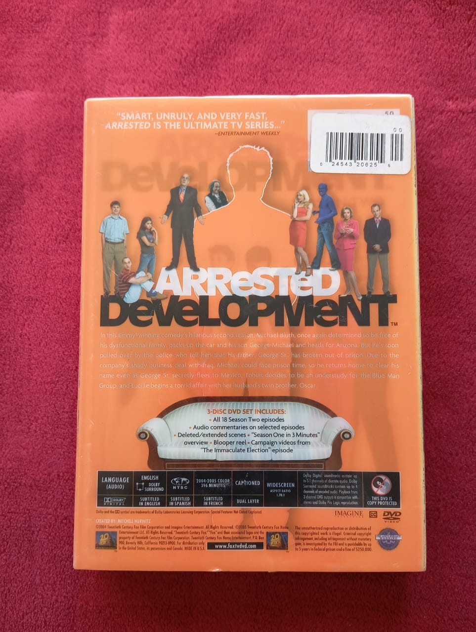 Arrested Development segunda temporada DVD formato muerto