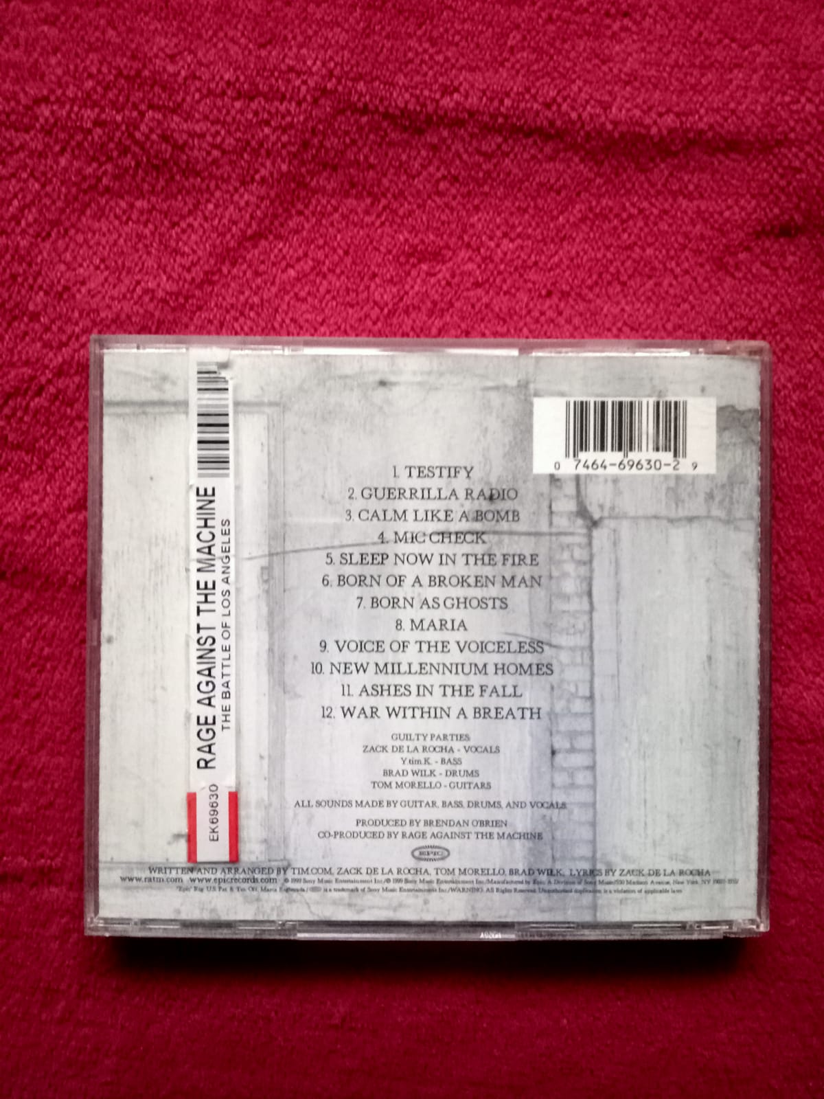 Rage Against the Machine - The Battle of Los Angeles. Cd importado en excelente estado. formato muerto tienda de discos en mexico