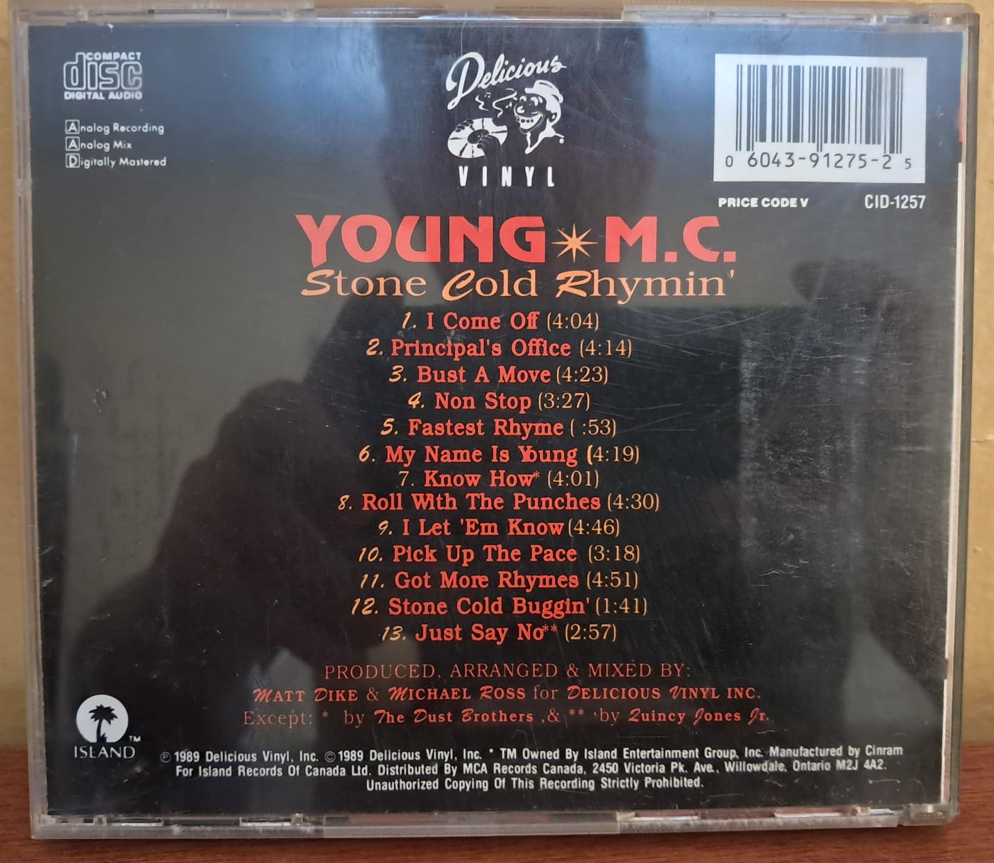 🎤🧊 Young MC – Stone Cold Rhymin’. Cd importado. formato muerto