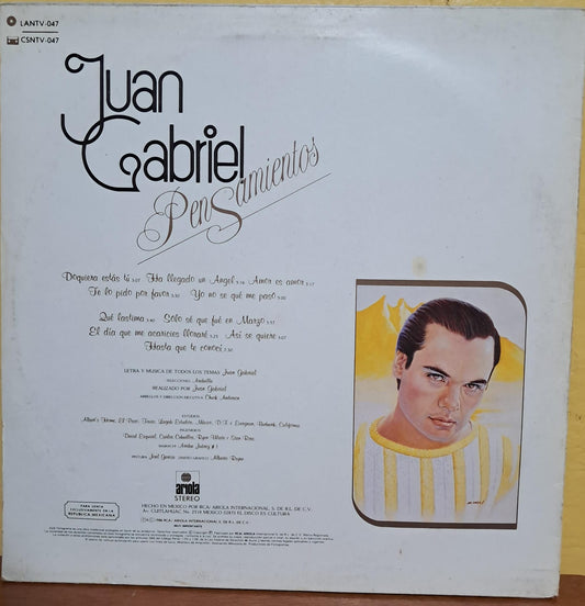 💿 Juan Gabriel – Pensamientos (1986). Vinilo primera edición excelente estado.  formato muerto