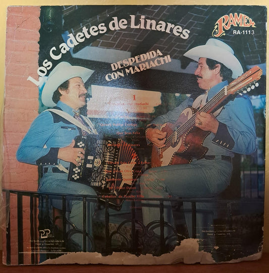 Los Cadetes de Linares – Despedida Con Mariachi. Vinilo. formato muerto