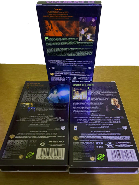 Colección El Exorcista VHS en excelente estado.
