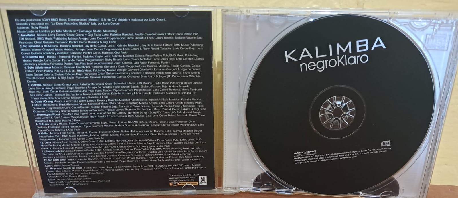 🎧 NegroKlaro – Kalimba (2006/2007). Cd. formato muerto