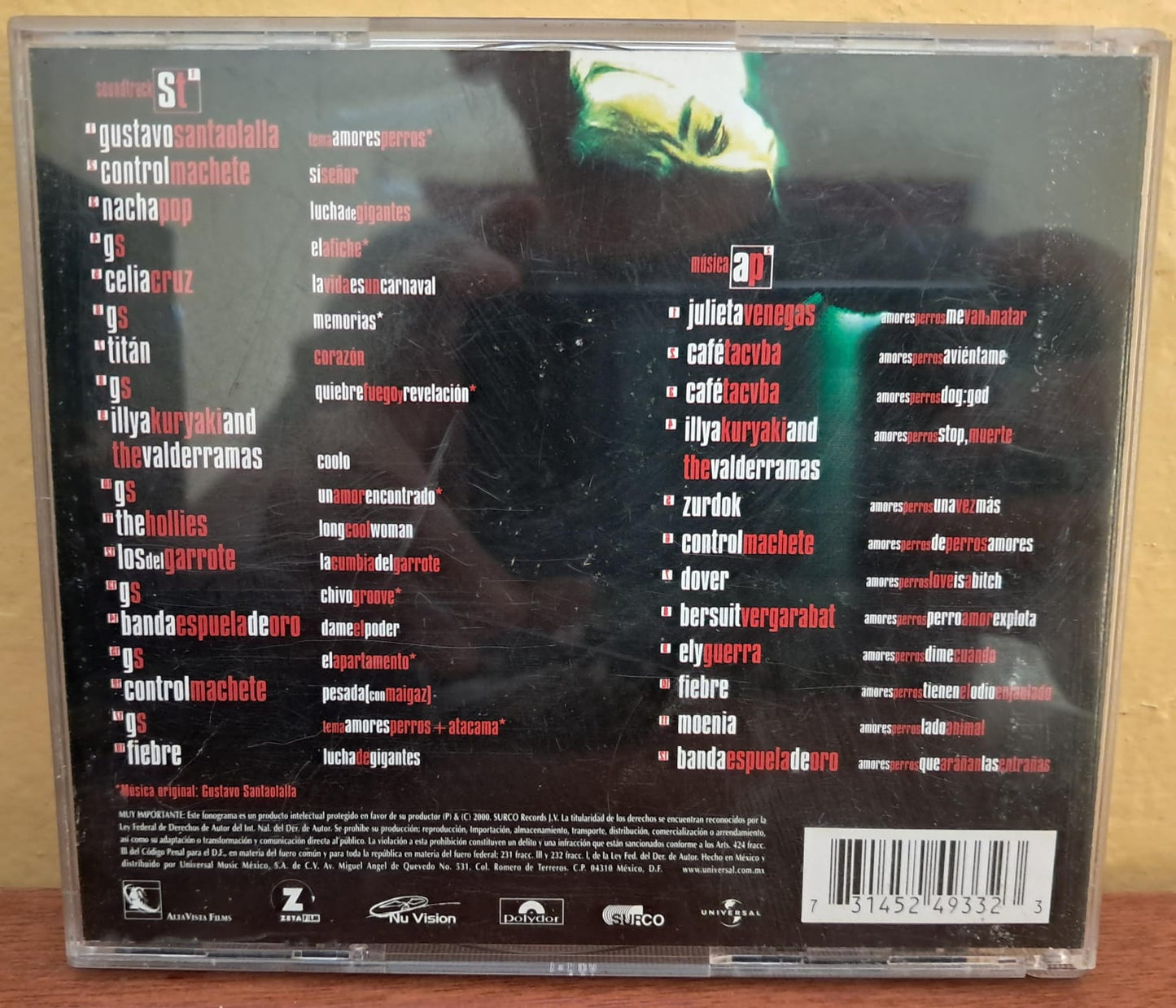 Varios – Amores Perros (Música Original De La Película). Cd doble en buen estado. formato muerto