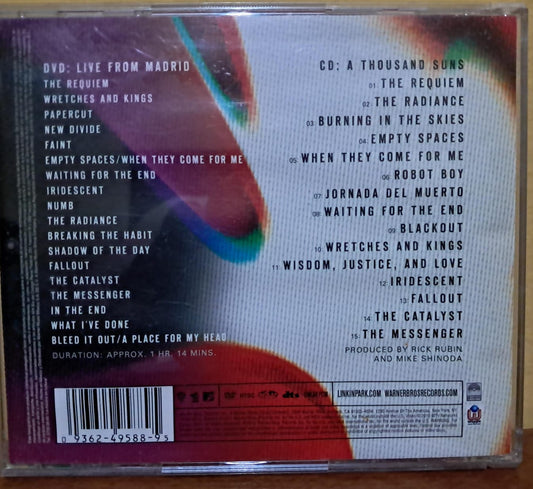 Linkin Park. A Thousand Suns +. Cd y DVD en buen estado. formato muerto