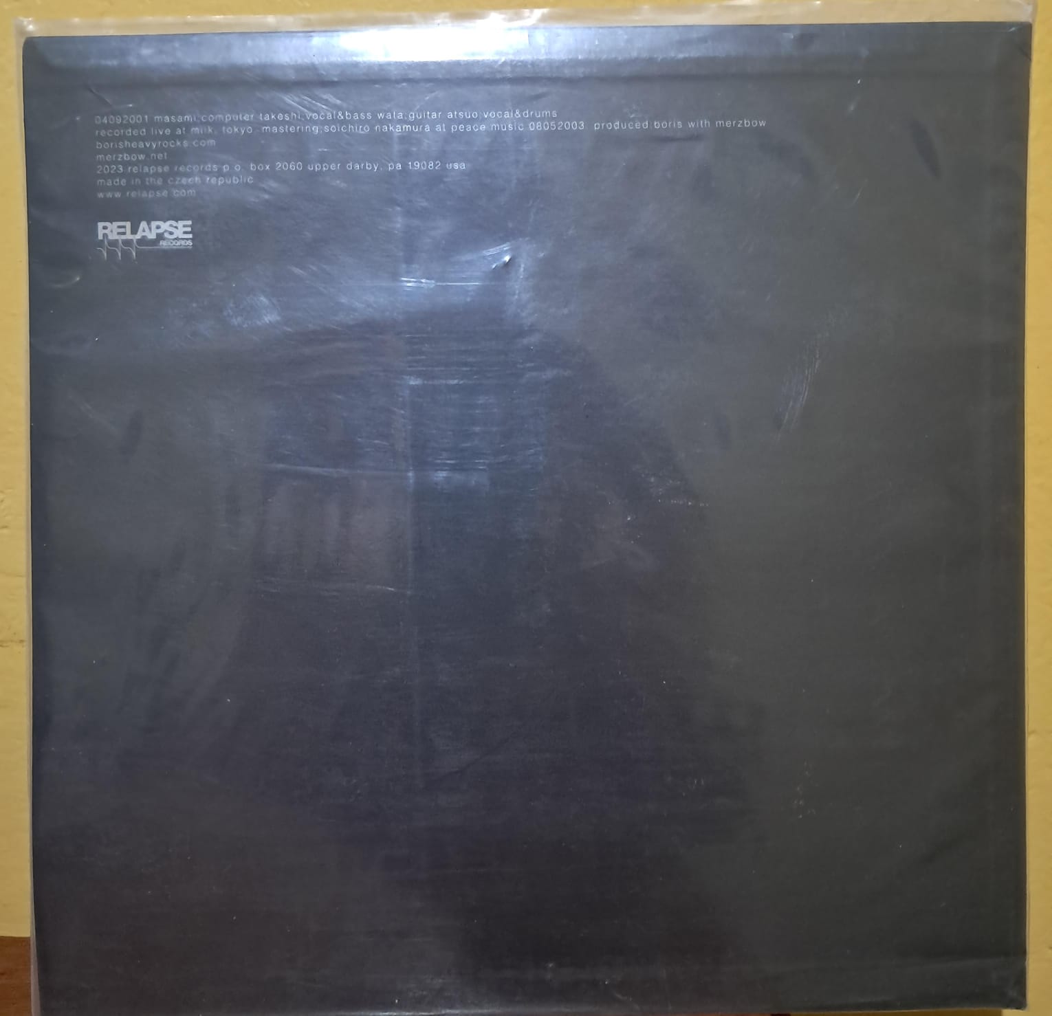 Boris & Merzbow. 04092001. Vinilo nuevo edición limitada. formato muerto