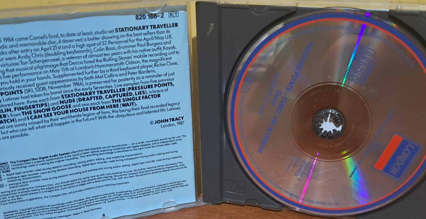 Camel – Pressure Points: Live in Concert. Cd en buen estado. formato muerto