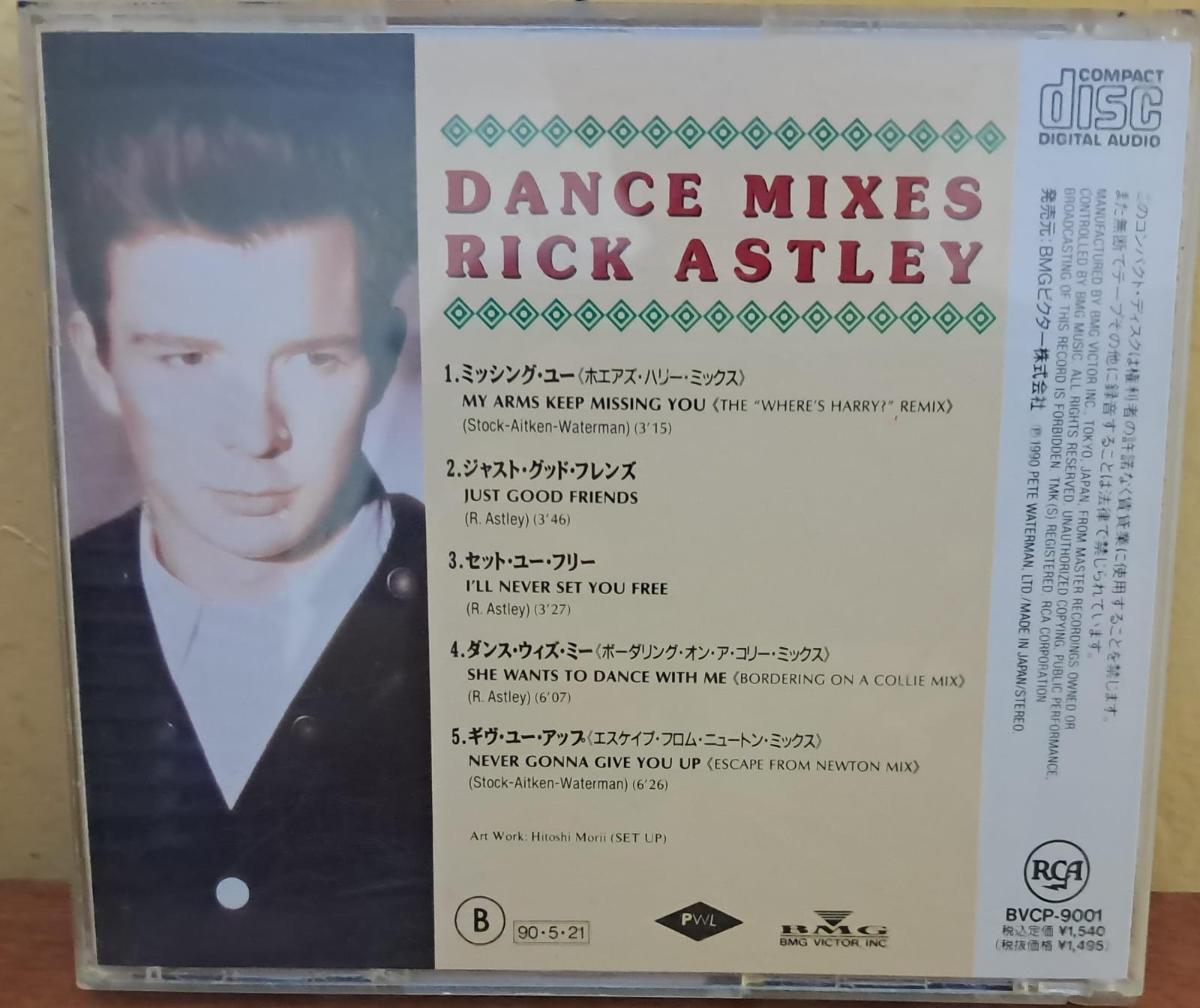 Rick Astley – Dance Mixes. Cd japonés en buen estado. formato muerto