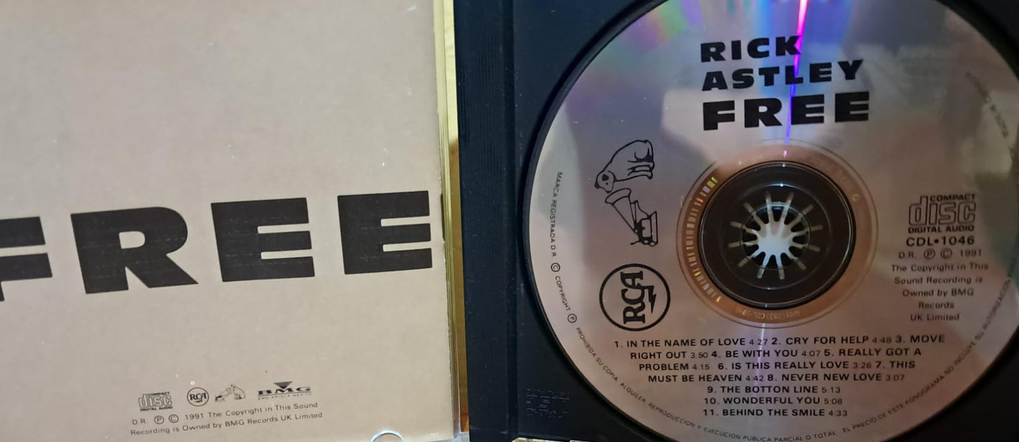 Rick Astley - Free (1991). Cd en buen estado. formato muerto