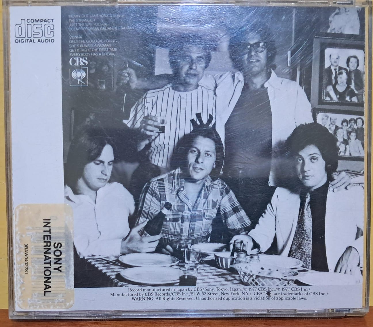 BILLY JOEL – THE STRANGER, Cd importado en buen estado. formato muerto