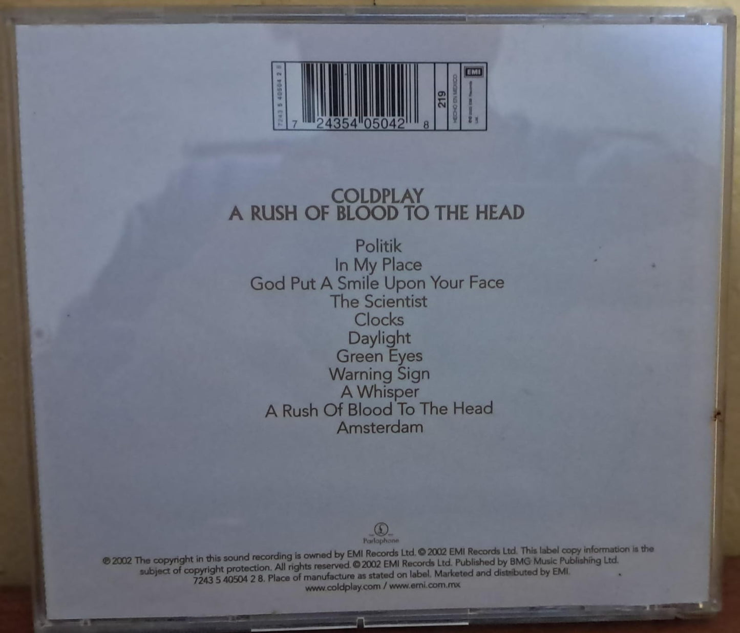 Coldplay – A Rush of Blood to the Head. Cd en buen estado. formato muerto