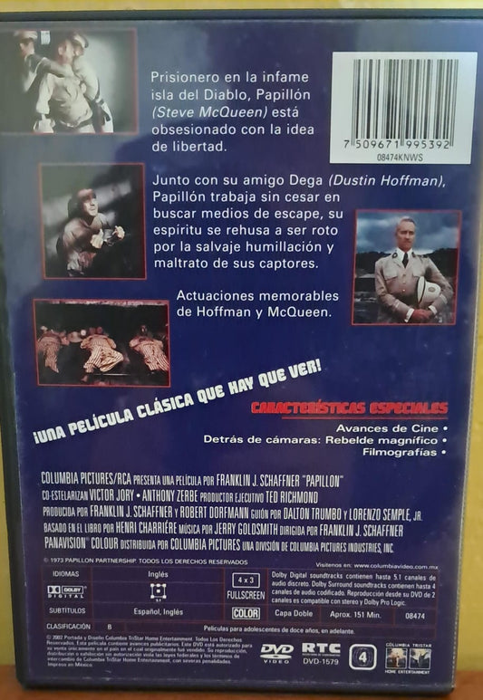 Papillon. DVD en buen estado.