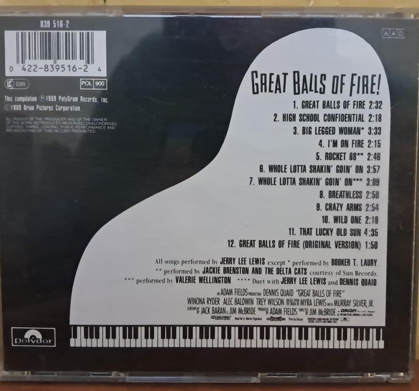 Varios – Great Balls Of Fire! (Original Motion Picture Soundtrack). Cd en buen estado. formato muerto