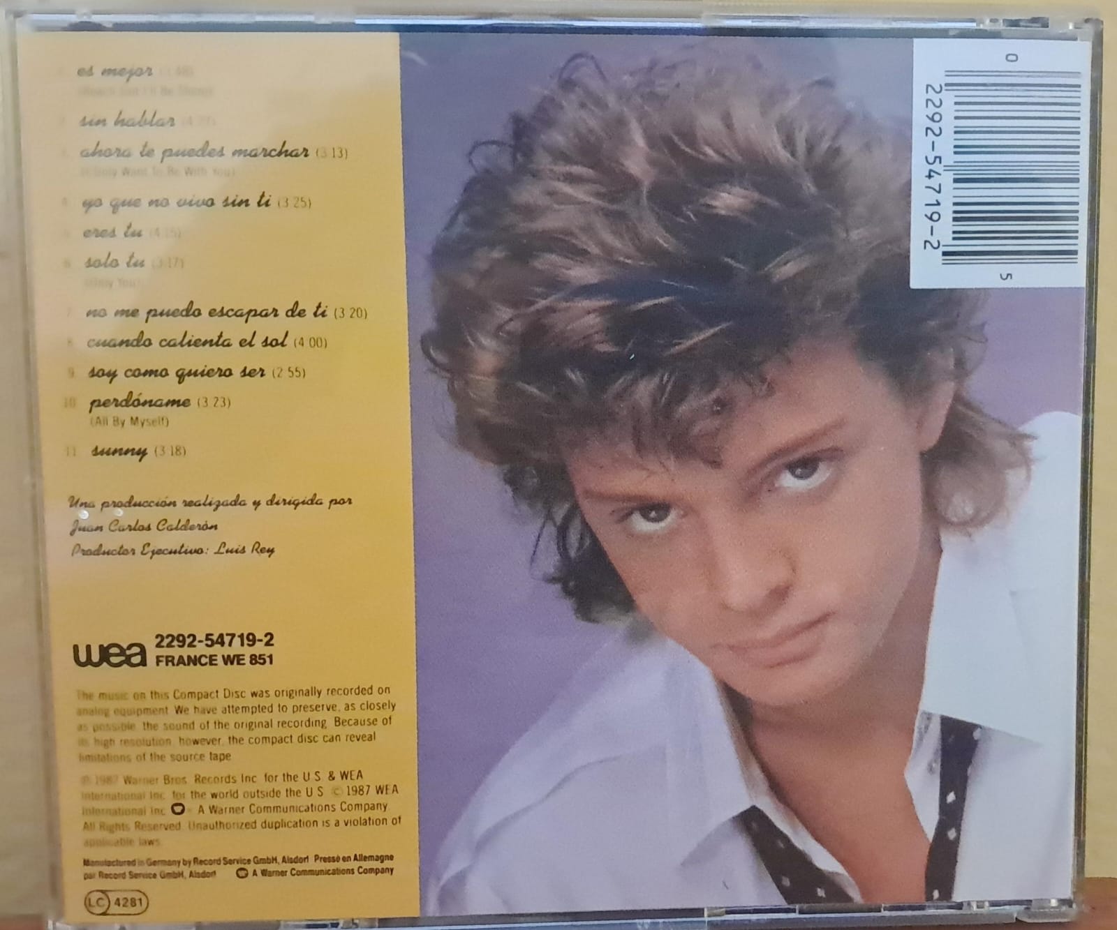 Luis Miguel '87 – Soy Como Quiero Ser. Cd importado en buen estado. formato muerto