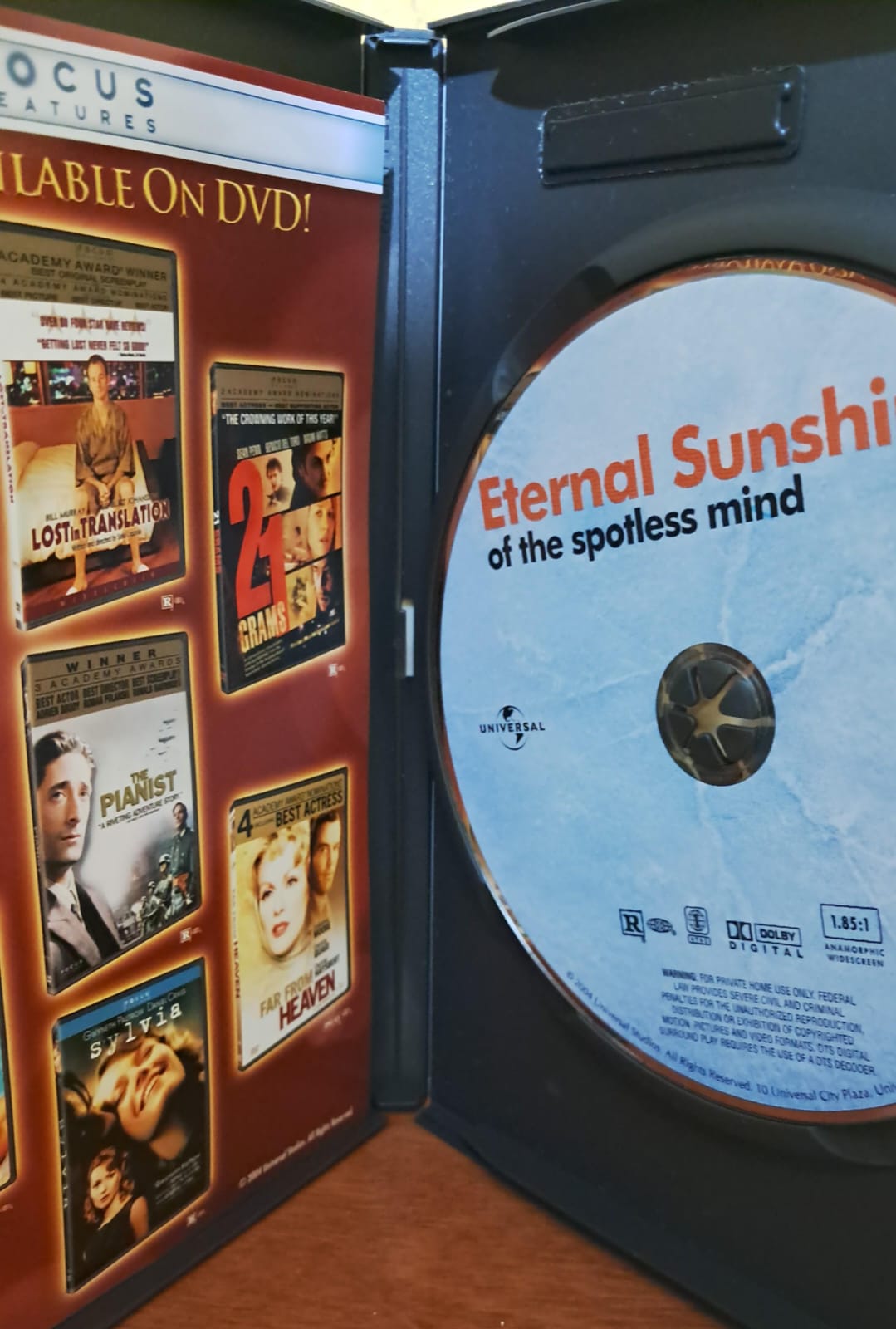 Eternal Sunshine of the Spotless Mind [DVD Importado en buen estado]. formato muerto