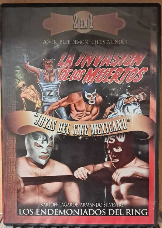 La Invasión de los Muertos + Los Endemoniados del Ring [DVD Nacional, 2 Películas – 1 Disco].  formato muerto