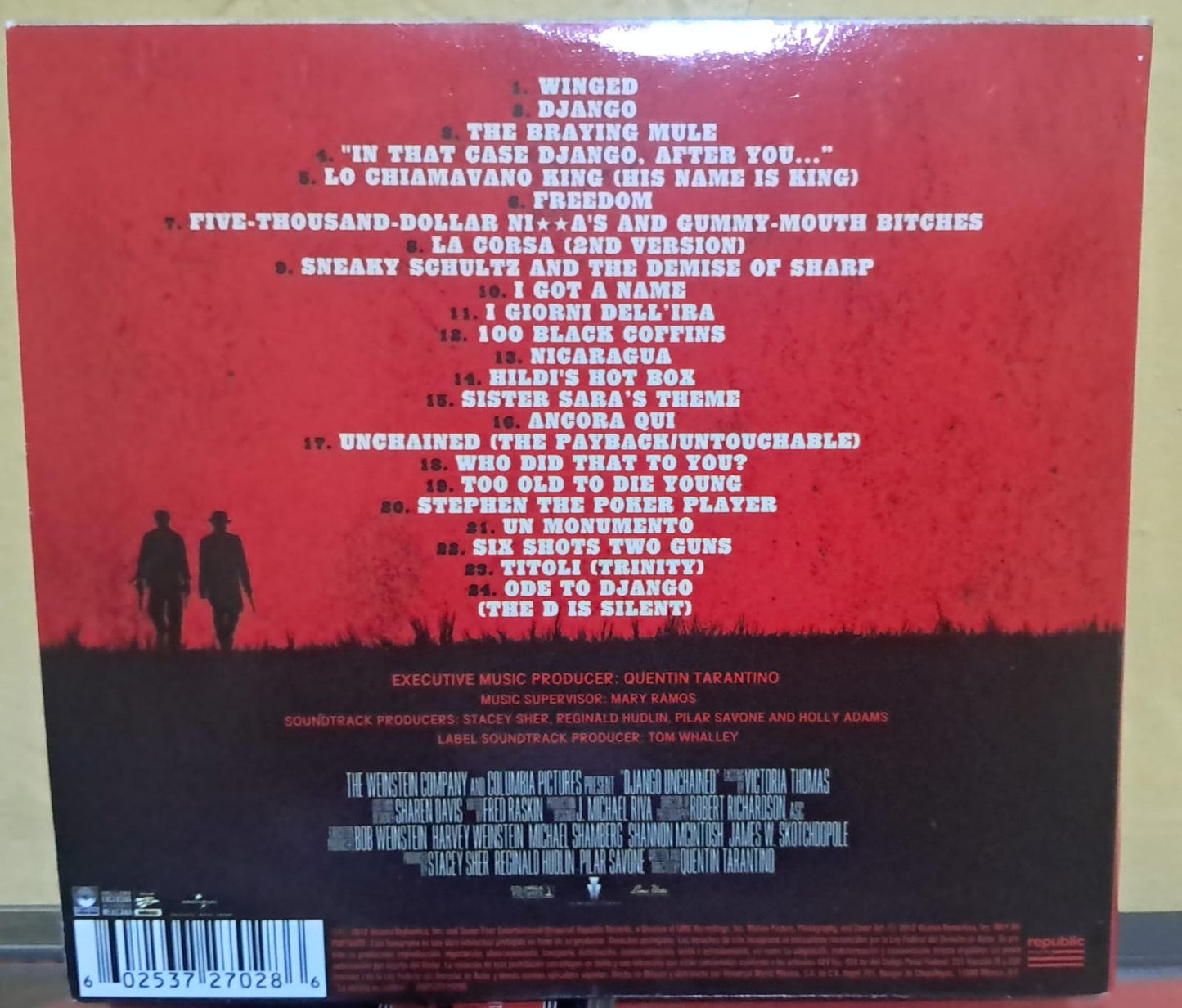 DJANGO UNCHAINED – Soundtrack. Cd nacional en excelente estado. formato muerto