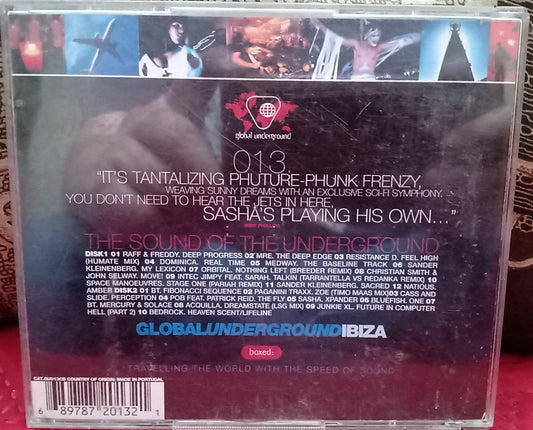 Sasha – Global Underground 013: Ibiza. Cd doble en excelente estado. formato muerto tienda de cds en méxico